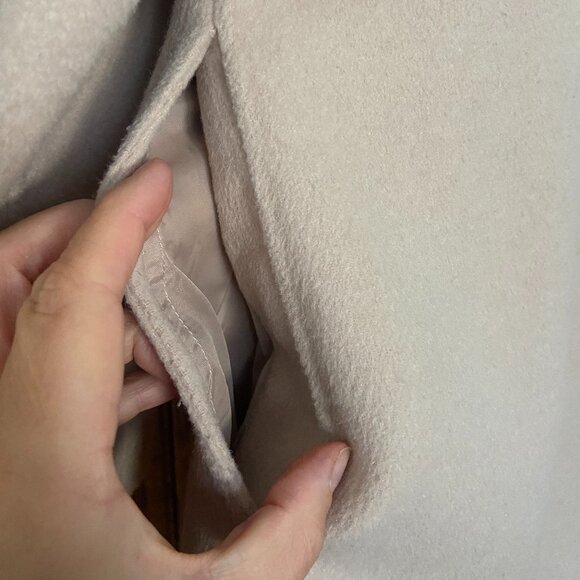 Zara Beige Button-Up Coat - Picture 5 of 6